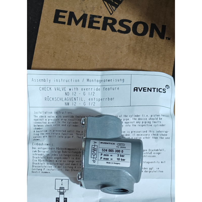 5340053000AVENTICS先導(dǎo)式單向閥
